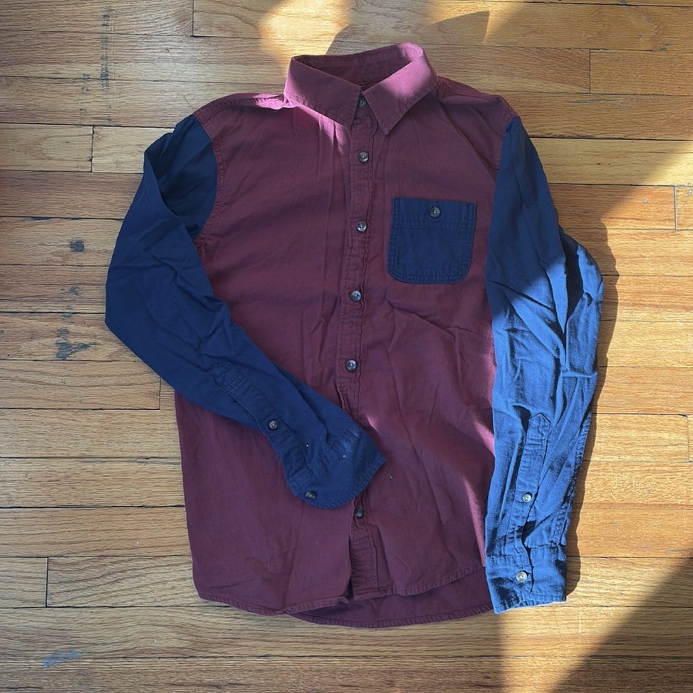 Color Blocked Hollister Button Down